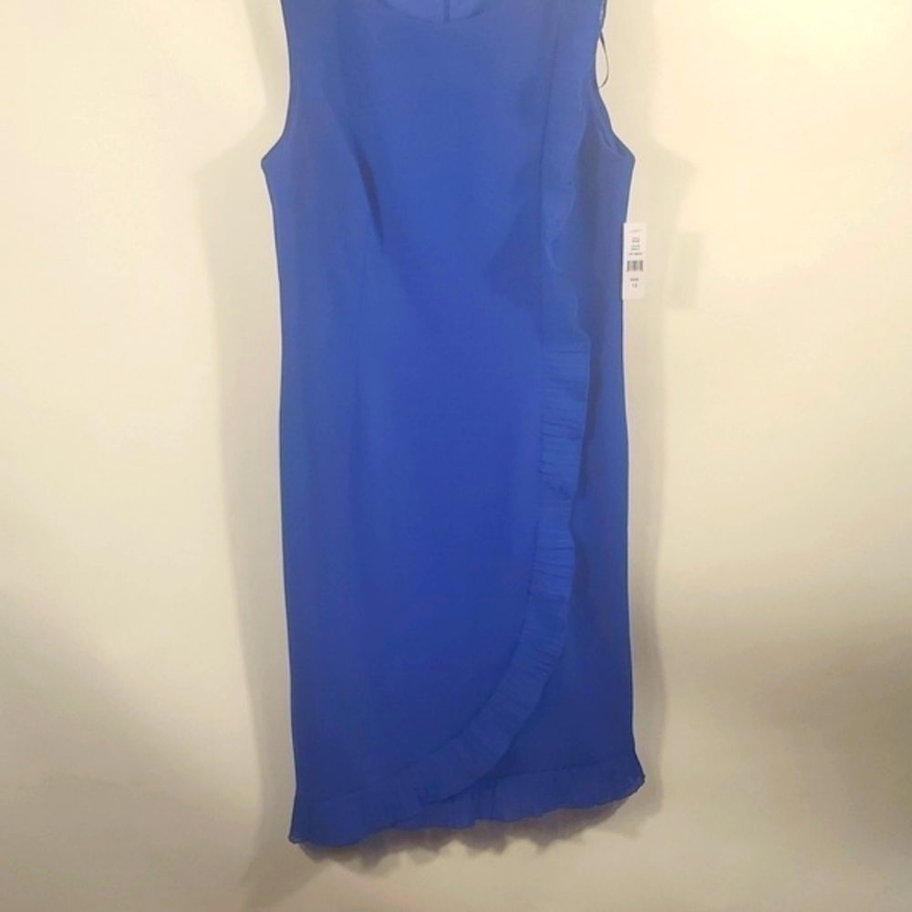 Glamour Blue Dress with Ruffles Size 12 (New) - Picture 4 of 15